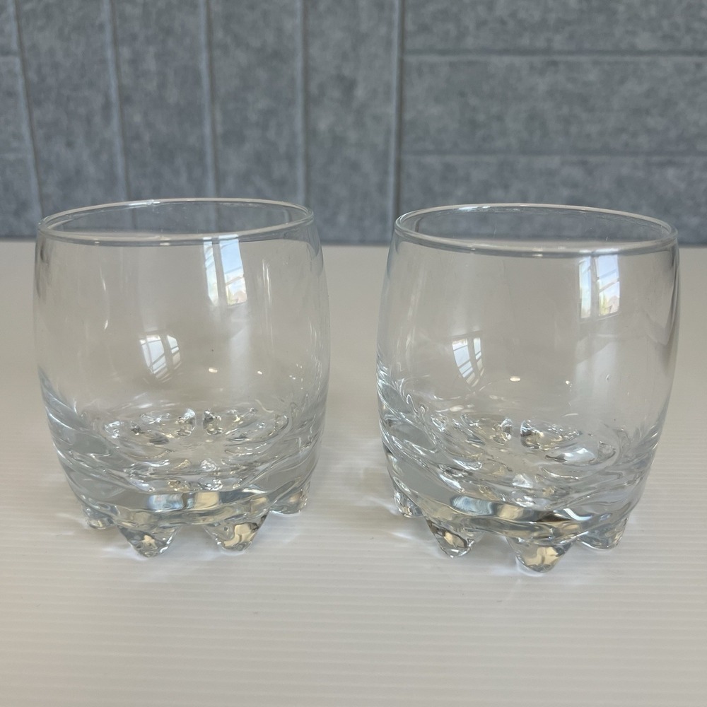 Galassia Bormioli Rocco Set Of 2 Clear Glass Italy Low Ball Whiskey Rocks